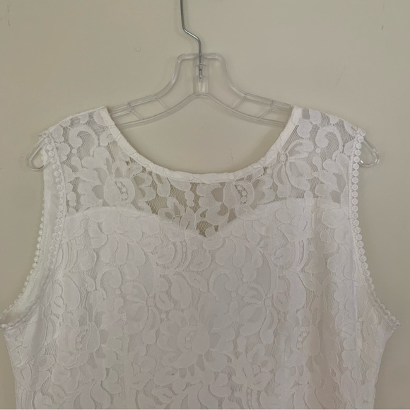 Mslg Round Neck V-Back Wedding Guest Floral Lace A Line Dress NEW - Picture 7 of 14